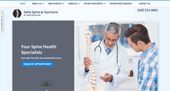 Desktop Screenshot of deltaspinecare.com
