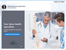 Tablet Screenshot of deltaspinecare.com